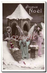 Old Postcard Fun Children Doll Christmas Angels