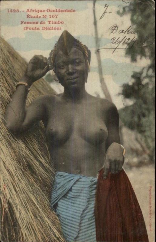 Africa Occidental Timbo Fouta Djallon Native Nude Woman Senegal Used PC