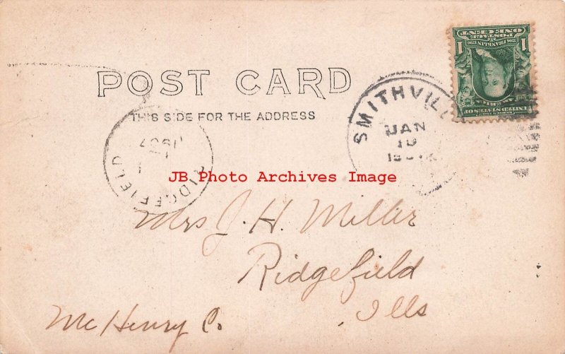 Black Americana, RPPC, Family with their Rural Home, Smithville 1907 Postmark
