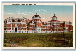 St. Vital Manitoba Canada Postcard Agricultural College c1930's Vintage