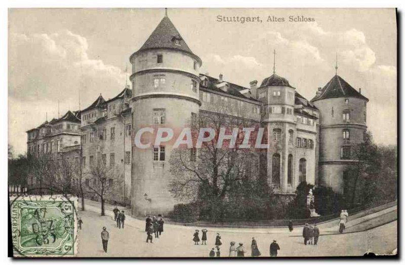 Old Postcard Stuttgart Altes Schloss