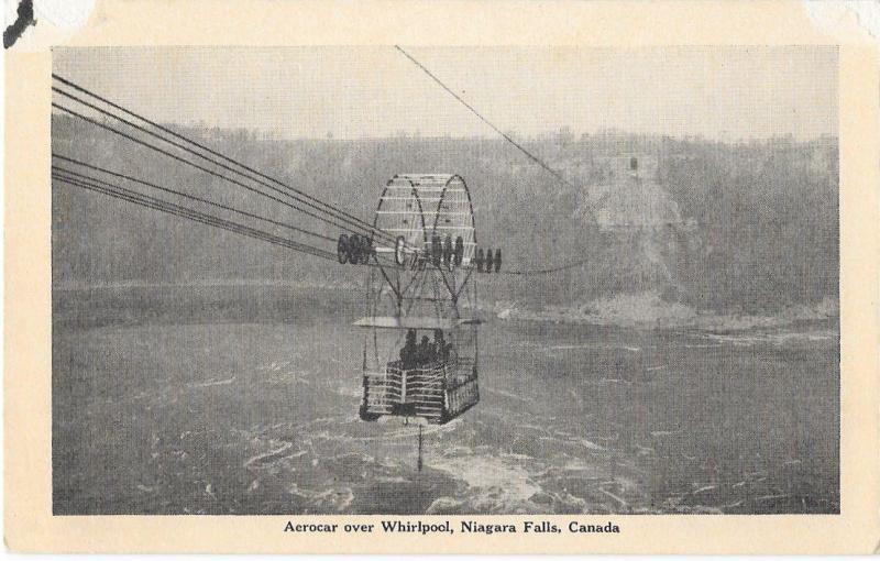 Aerocar over Whirlpool Niagara Falls - Vintage Canada Postcard