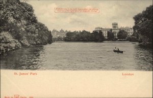 London St. James' Park Hold to Light HTL B&W Turns to Color c1910 Postcard