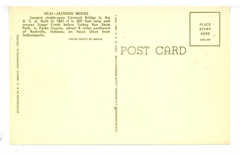 IN - Parke County.  Jackson Covered Bridge