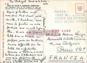 Postcard Modern View of Town Harbor Gibraltar