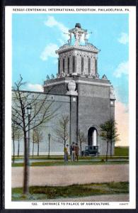 Entrance to Palace of Agriculture,Philadelphia,PA Sesqui-Centennial Exposition