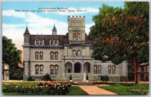 Vtg Xenia OH Sailors & Soldiers Orphans Home Administration Building Postcard