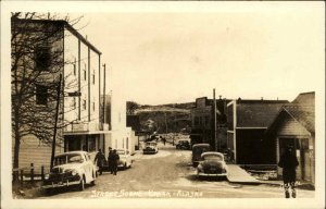 Kodiak AK Alaska Street Scene Helsel Real Photo Postcard