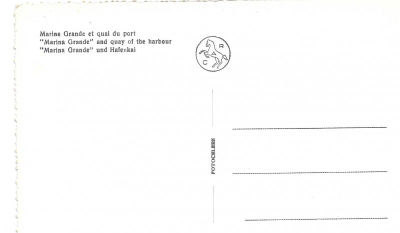 Italy Capri Marina Grande Banchina del Porto Quay Glossy Real Photo 4X6 Postcard