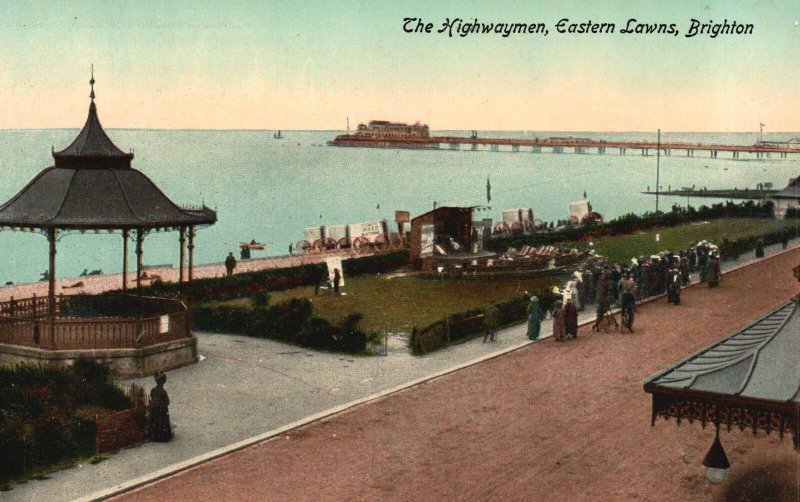 Vintage Postcard 1910's The Highwaymen Eastern Lawns Brighton England