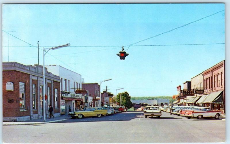 L'ANSE, Michigan  MI    MAIN STREET Scene  1962  Upper Peninsula   Postcard