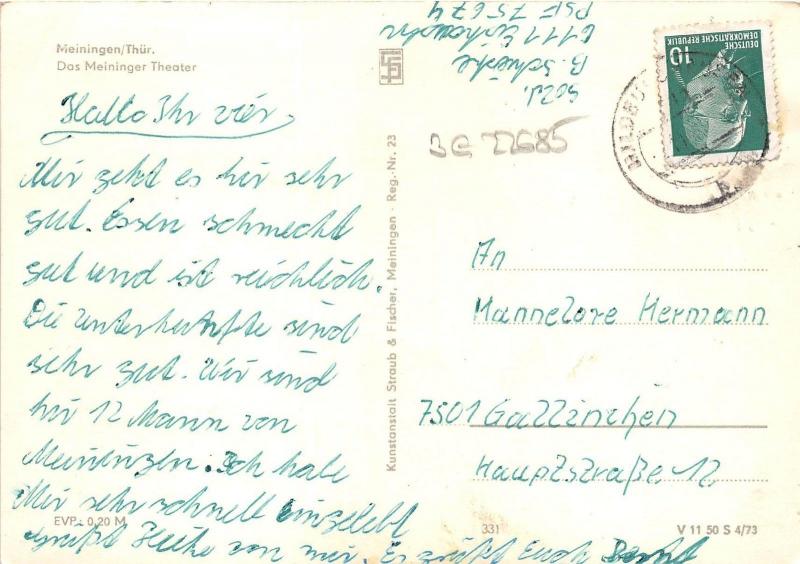 BG22685 das meininger theater  meiningen thur  germany CPSM 14.5x9cm