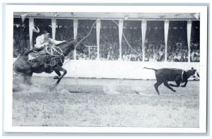 1941 Iowa Championship Rodeo Horse Cowboy Contest Frontier Sidney Iowa Postcard