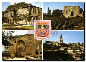 Postcard Modern Saint Emilion Musee Great Wall Porte Brunet General view at t...