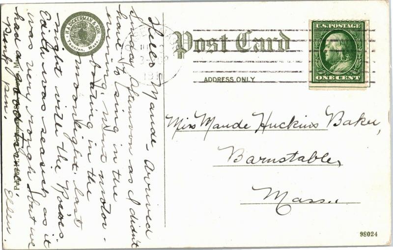 Shell Point Looking South, Onset MA c1911 Vintage Postcard M27