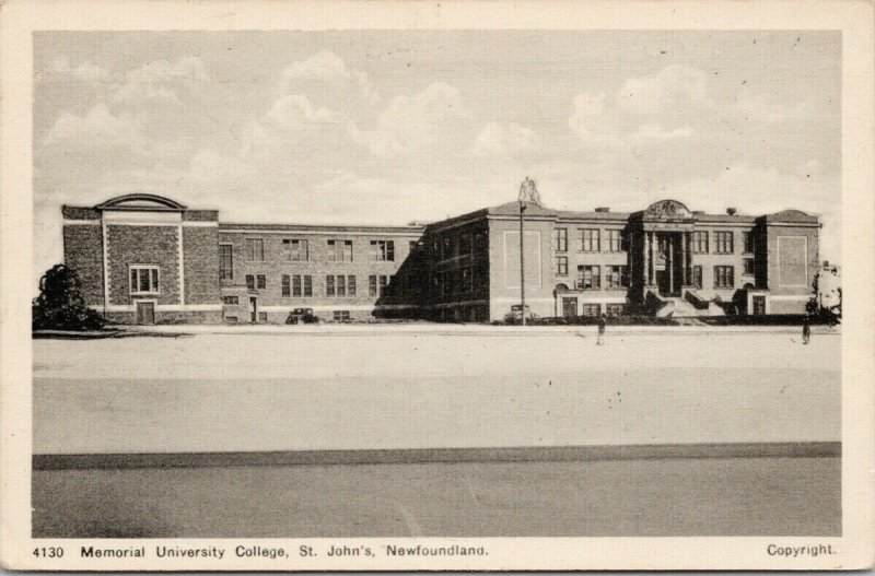 St. John's NL NFLD Memorial University College Ayre Photo Tex Postcard E79