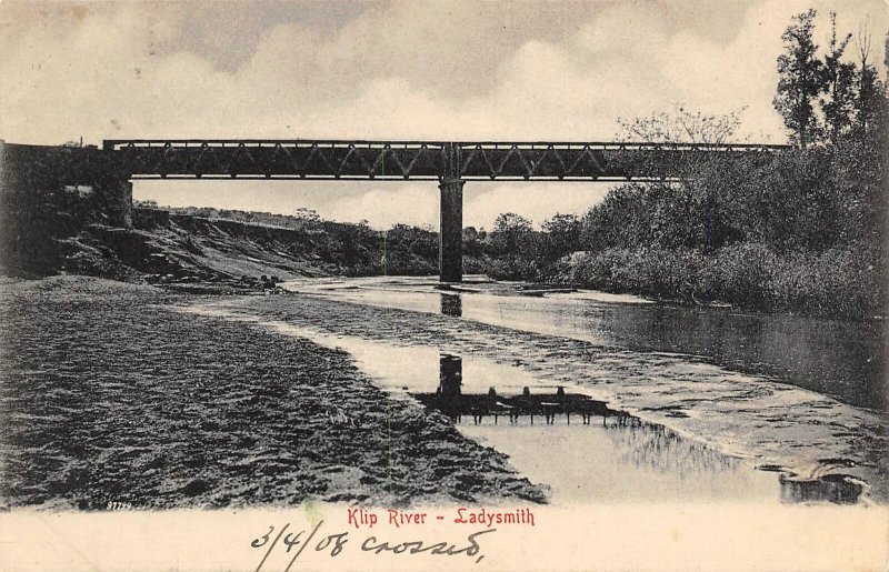 Klip River Bridge Ladysmith Natal South Africa 1908 postcard