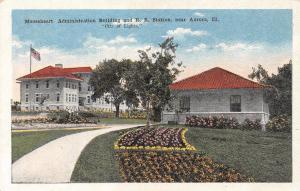 AURORA, IL  Illinois  RAILROAD STATION & Mooseheart Admin Bldg  Train   Postcard