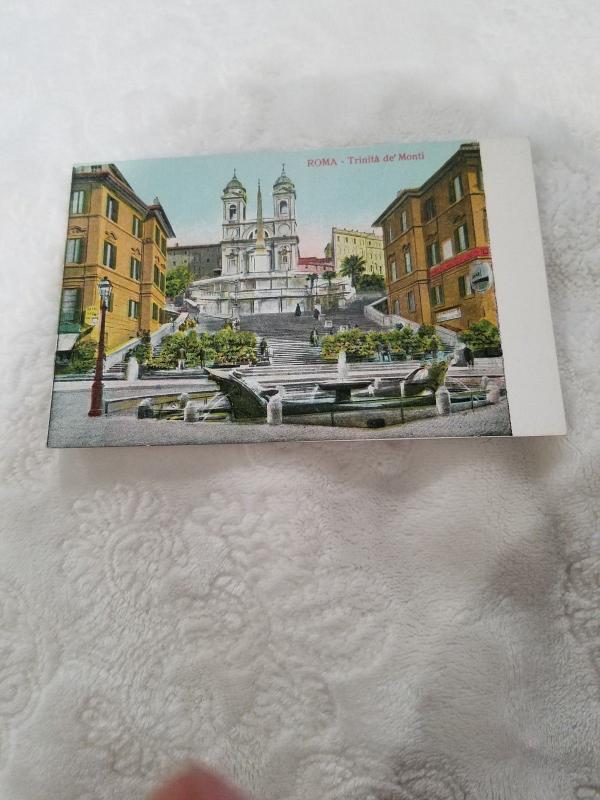 Antique Postcard from Italy, Roma - Trinita de Monti