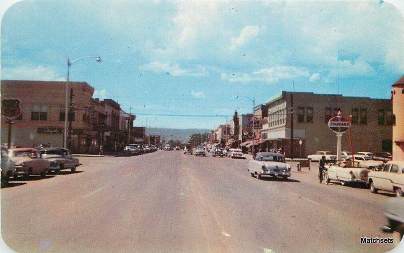 1950s automobiles MONTROSE COLORADO Business District Sanborn postcard 9509