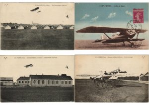AVIATION, EARLY AVIATION CAMP D'AVORD 10 Vintage Postcards (L3009)