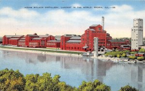 J24/ Peoria Illinois Postcard Linen Hiram Walker Distillery Alcohol Factory 183