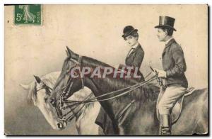 Old Postcard Equestrian Horse Riding