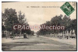 Postcard Old Versailles Avenue De Saint Cloud