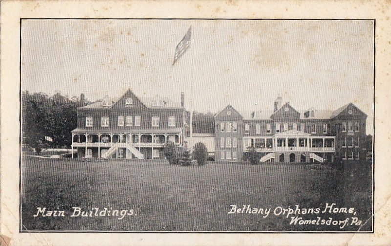 Postcard Main Buildings Bethany Orphans Home Womelsdorf PA