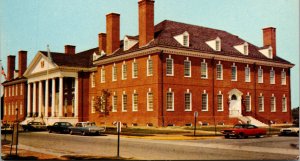 Vtg John G Townsend Memorial Building Old Cars Dover Delaware DE Unused Postcard