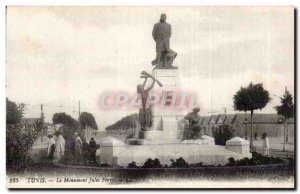 Old Postcard Tunisia Tunis Jules Ferry monument