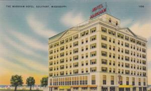 LP32    Mississippi, MS, postcard, Gulfport, Markham Hotel