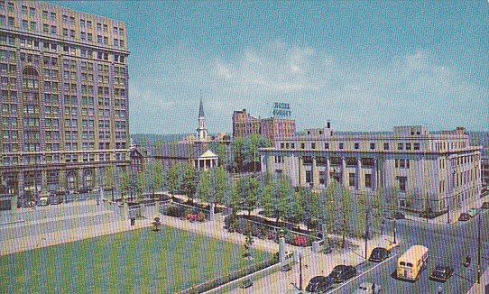 Rodney Square Showing Post Office and Dupont deMours Building Wilmington Dela...