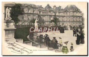 Old Postcard Paris Luxembourg Garden