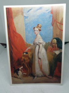 Portrait of Queen Victoria as a Girl Vtg Art Painting Postcard Sir George Hayter