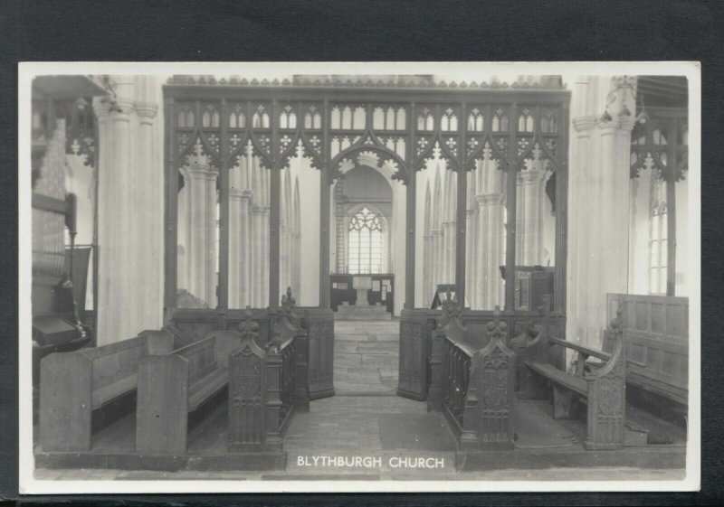 Suffolk Postcard - Interior of Blythburgh Church    T9094