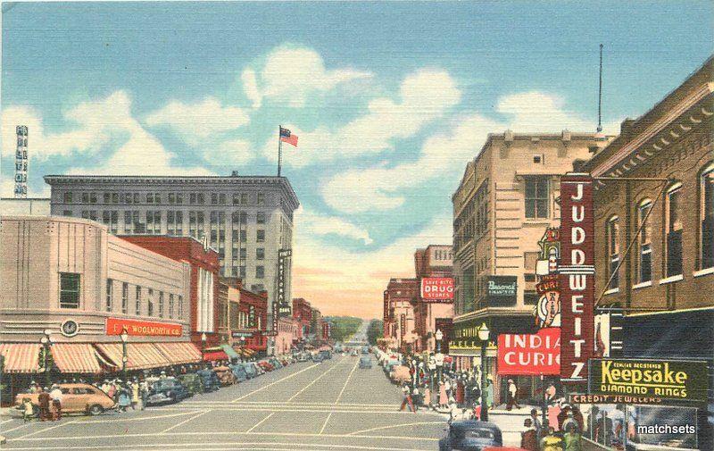 Albuquerque New Mexico 1940s Route 66 Central Avenue 4th Teich linen 10701