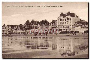 La Baule Old Postcard view taken from the sea beach