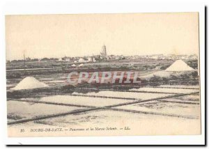 Batz Old Postcard Panorama and salt marshes