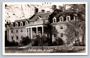 K1/ Ames Iowa State College RPPC Postcard c1940s Barton Hall  429