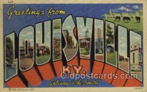 Louisville KY USA Large Letter Town Views 1953 postal used 1952