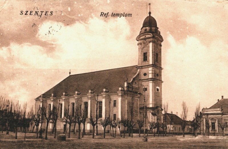 Hungary Szentes Ref Templom Vintage Postcard 04.01