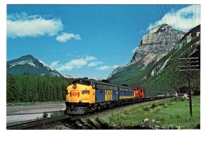 VIA Railway Train Leaving Field, British Columbia 1954