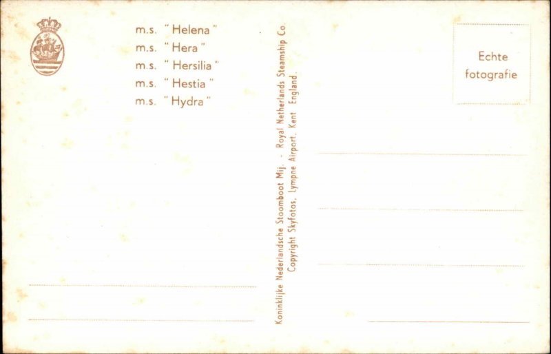 Vintage RPPC Royal Netherlands Steamship Co MS Hera SHIP REAL PHOTO