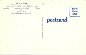 Gorham, NH New Hampshire  THE LITTLE GYPSY~Ronald Curry RESTAURANT~BAR Postcard