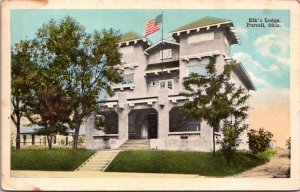 Postcard Elk's Lodge in Purcell, Oklahoma