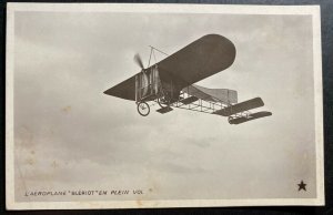 Mint RPPC Real Picture Postcard Early Aviation Bleriot Airplane In Flight