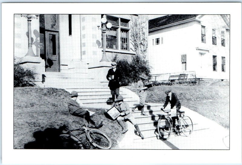 x12 1910s Repro LOT Waterloo IA Chrome Photo Downtown Postcards Motorcycle 5E