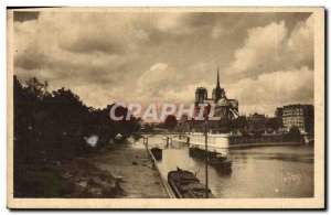 Old Postcard Paris La Cite Notre Dame