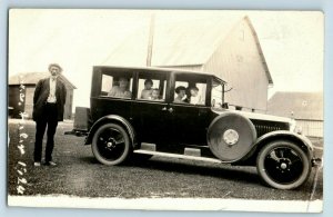 C.1910-20 RPPC Real Photo Big Early Car Centralia, IL Postcard P165 